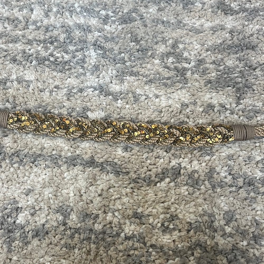 Women’s Rope Belt with Gold Sequin Accents